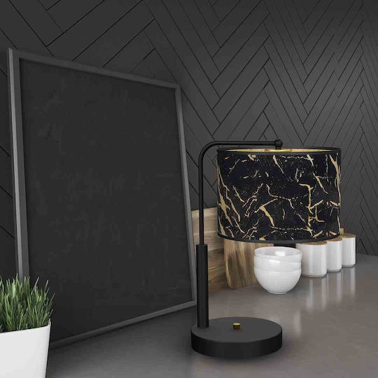 Eko Light Senso Metal Lampă de masă pentru Soclu E27 cu Abajur Negru și Bază