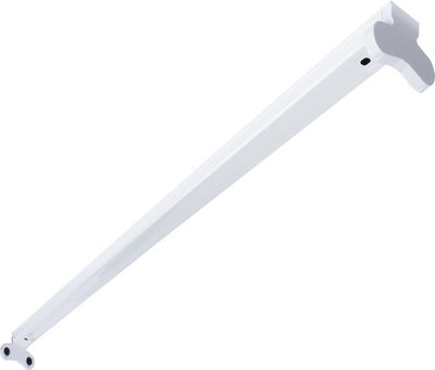 Elvhx Double-Ended Lighting Batten T5 with 2 Slots for LED Bulbs 60cm