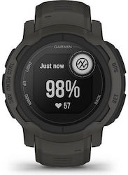 Garmin Instinct 2 45mm Αδιάβροχο Smartwatch με Παλμογράφο (Graphite)