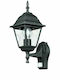 Fan Europe Wall-Mounted Outdoor Lantern E27 IP44 19.5x35x14.6εκ.