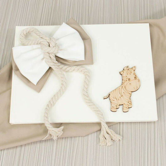Papillon Kids Ζέβρα Χειροποίητο Βιβλίο Ευχών με θέμα Ζωάκια από Χαρτόνι