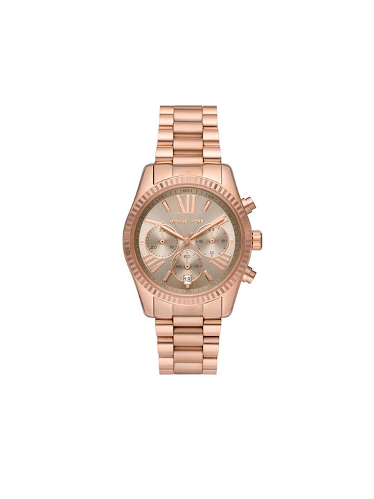 Michael Kors Lexington Ceas Cronograf cu Rose Gold Brățară Metalică