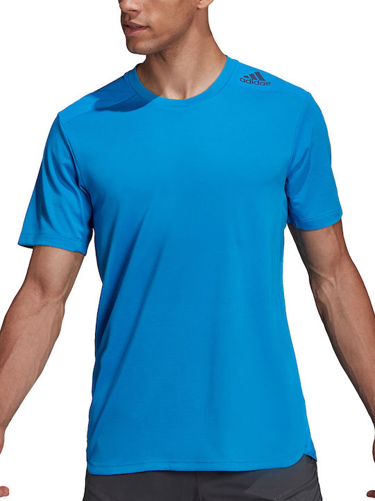 Adidas Designed 4 Training Men's Athletic T-shirt Short Sleeve Blue