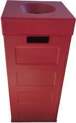 Viomes Πλαστικός Κάδος Ανακύκλωσης Cubo Recycling 1070.1 70lt Κόκκινος