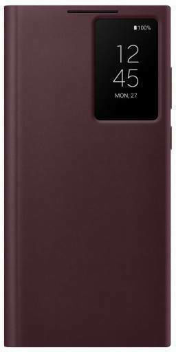 Samsung Smart Clear View Cover Book Plastic Burgundy (Galaxy S22 Ultra)