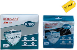 Max Barbeador Max-02 KN95 3D Care Protective Mask FFP2 20τμχ