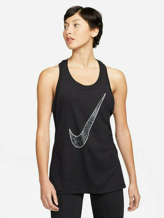 Nike Dri-Fit Spring One Hook Αμάνικη Γυναικεία Αθλητική Μπλούζα Μαύρη