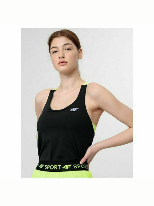 4F Feminină Sportivă Bluză Fără mâneci Neagră