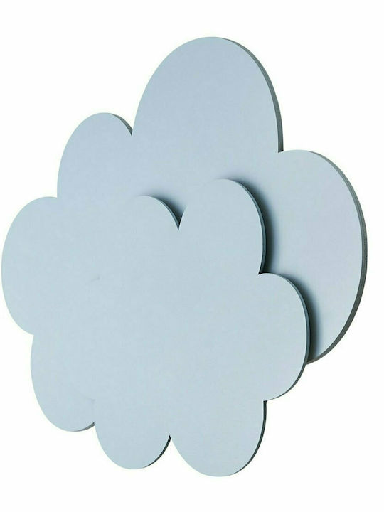 Kids Wall Light Led Wooden Cloud Μπλε