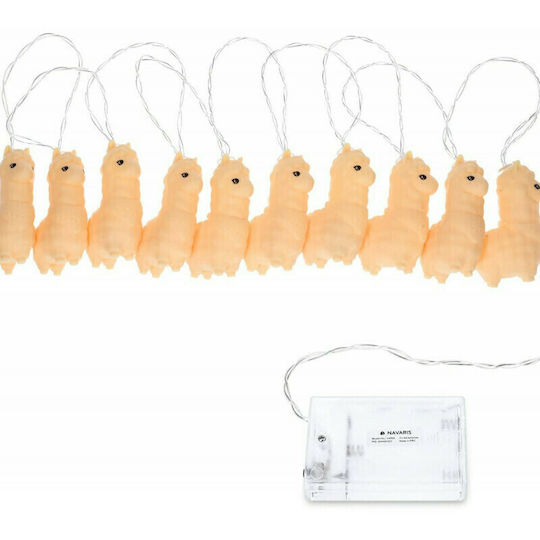 Navaris Led Garland Plastic Kids Wall Light Alpaca Fairy Cream