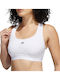 Women's Athletic Sports Bra White with Lining and Removable Padding