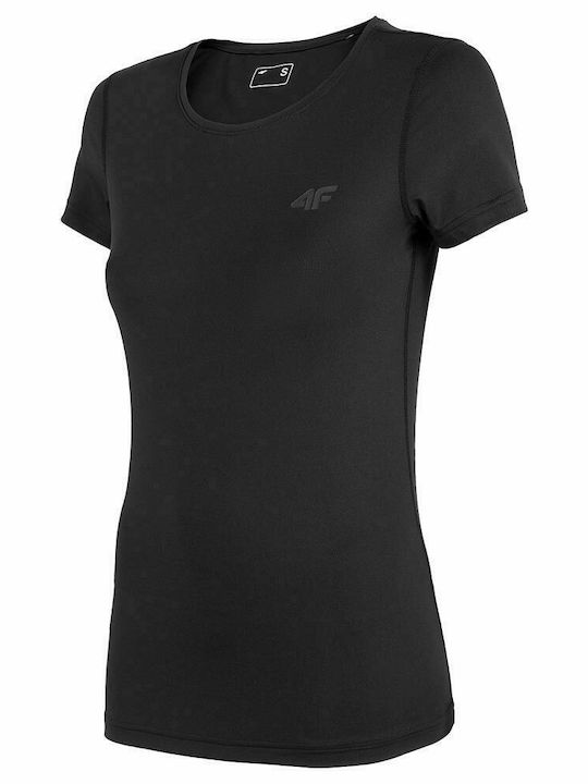 4F Damen Sport T-Shirt Schwarz