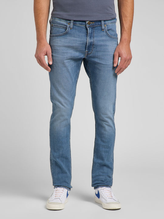 Luke Men's Jeans Pants Elastic with Slim Tapered Fit Blue