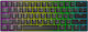 HK Gaming GK61 Tastatură Mecanică de Gaming 60% cu Gateron roșu întrerupătoare și iluminare RGB Negru