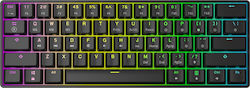 HK Gaming GK61 Gaming Μηχανικό Πληκτρολόγιο 60% με Gateron Optical Yellow διακόπτες και RGB φωτισμό (Αγγλικό US)