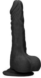 Shots Dong with Testicles Realistic Dildo Black 18cm
