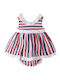 Rochie Fete Fără Mâneci Cu Dungi Set Cu Chilot Multicolor