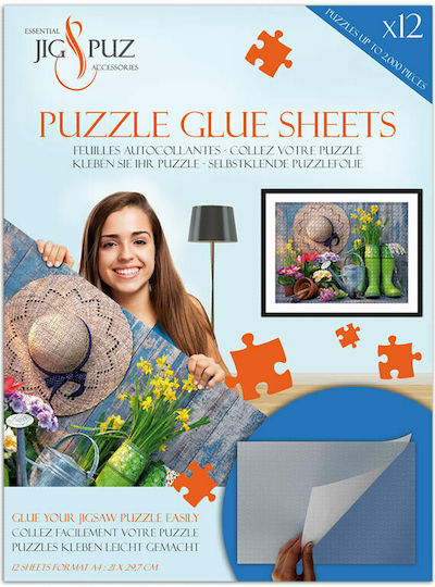 Κόλλα Αυτοκόλλητο Jig&Puz Glue Sheets A4 12τμχ