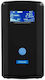 Tescom Leo Plus LCD 650A UPS Line-Interactive 650VA 390W με 2 Schuko Πρίζες