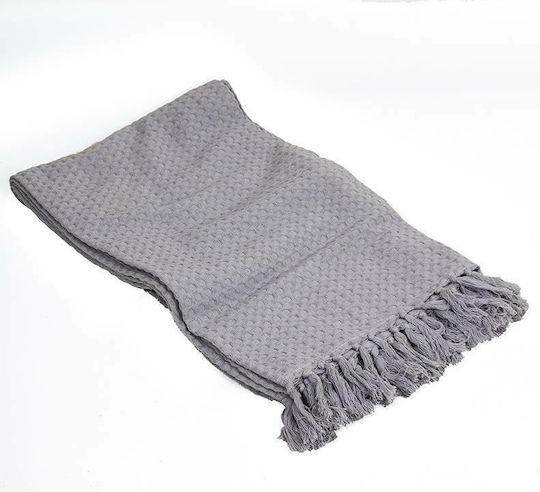 Zaros Zaros Armchair Throw Pique 130x170cm Light Gray