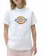 Dickies Γυναικείο T-shirt Λευκό με Στάμπα