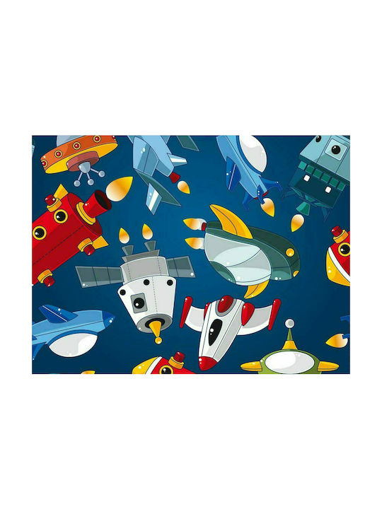 Polihome Kids Fabric Wallpaper Spaceships L350xH270cm