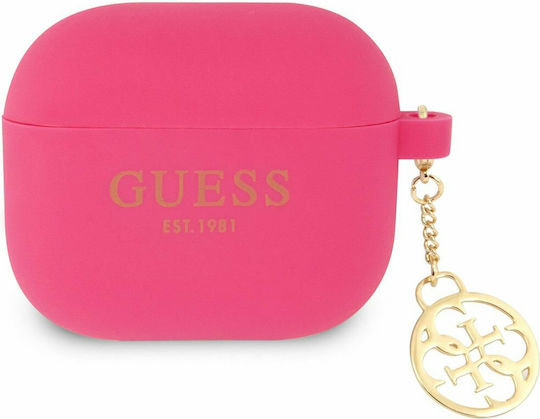 Guess Logo Калъф в Фуксия цвят за Apple AirPods 3