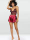 Dkaren Satin Babydoll Burgundy Patty 162187