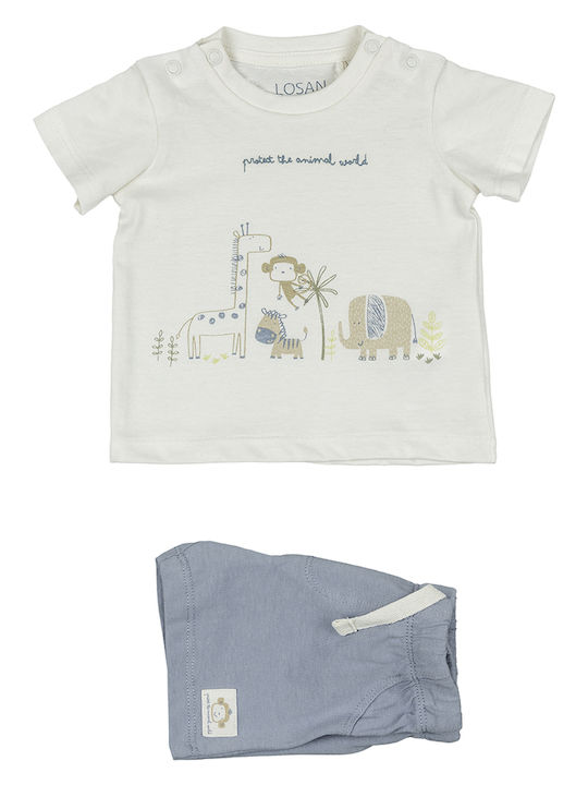 Kids Clothing Set with Shorts Summer 2 Pieces White