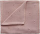 Mushie Blanket Nursery Swaddling Blankets Pointelle Cotton Pink 80x100cm