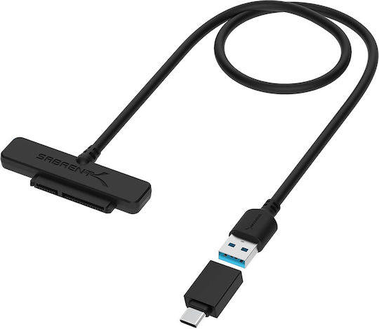 Sabrent EC-SS31 USB 3.1 (Typ-A) auf SSD / 2,5-Zoll-SATA-Festplattenadapter Schwarz
