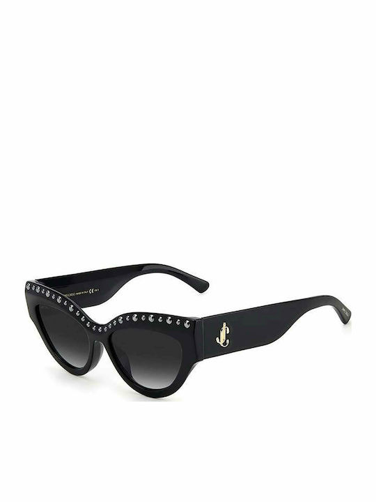 Jimmy Choo Γυναικεία Γυαλιά Ηλίου με Μαύρο Κοκκάλινο Σκελετό και Μαύρο / Μαύρο Ντεγκραντέ Φακό SONJA/G/S 807/9O