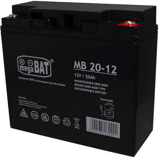 Megabat MB 20-12 UPS Battery with Capacity 20Ah and Voltage 12V 1pcs