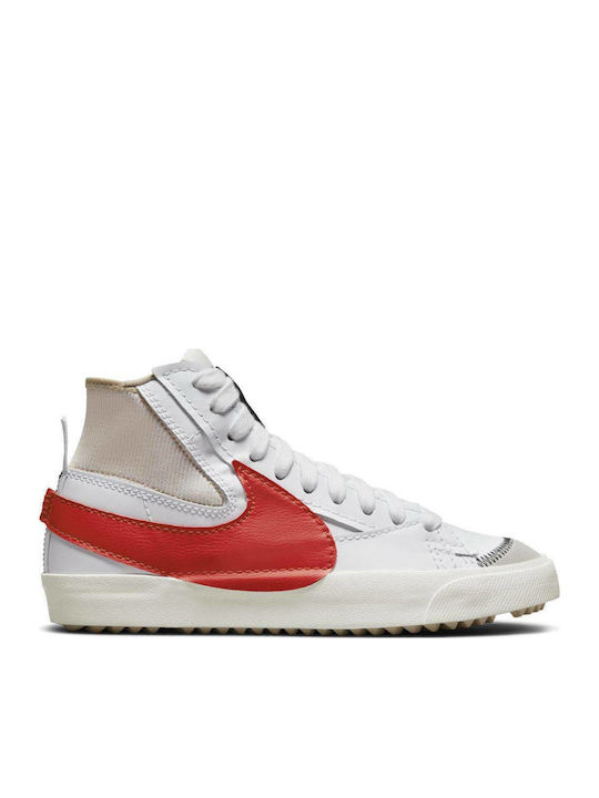 Blazer Mid '77 Jumbo Ανδρικά Μποτάκια White / Rattan / Habanero Red