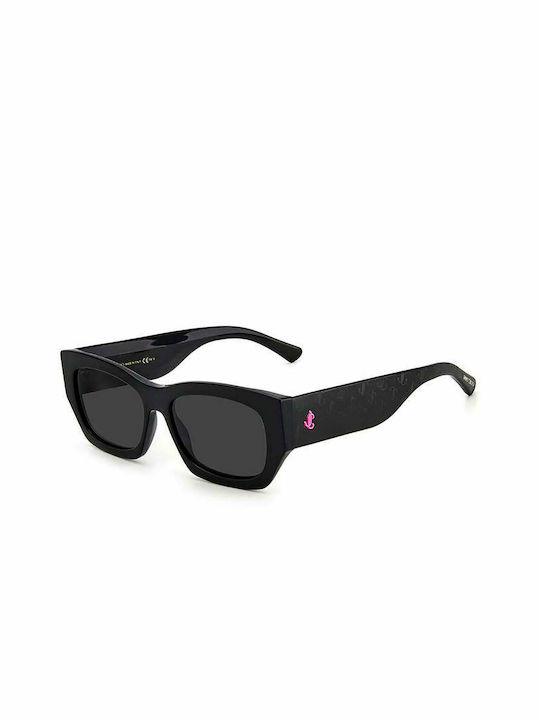 Jimmy Choo Дамски Слънчеви очила с Черно Пластмасов Рамка и Черно Леща CAMI/S 807/IR