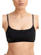 Sports Bra Bikini Top with Adjustable Straps Black