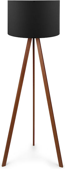 Megapap Rosling Lampa de podea Î140xL38cm. cu Soclu pentru Bec E27 Negru