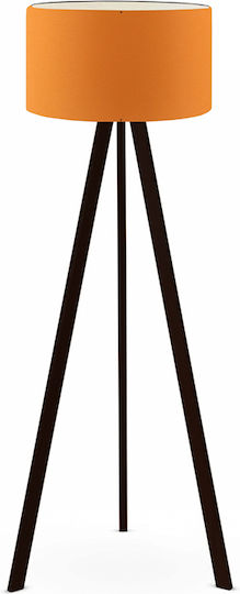 Megapap Rosling Lampa de podea Î140xL38cm. cu Soclu pentru Bec E27 Portocaliu