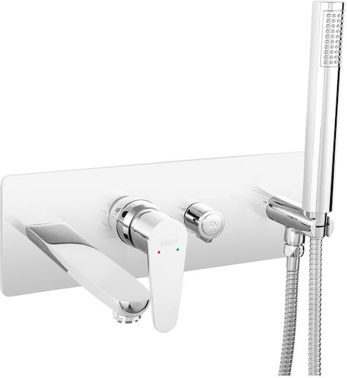 Ferro für Badewanne 2 Ausgänge Weiß