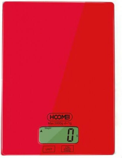 Hoomei HM-1210R Ψηφιακή Ζυγαριά Κουζίνας έως 5kg Κόκκινη