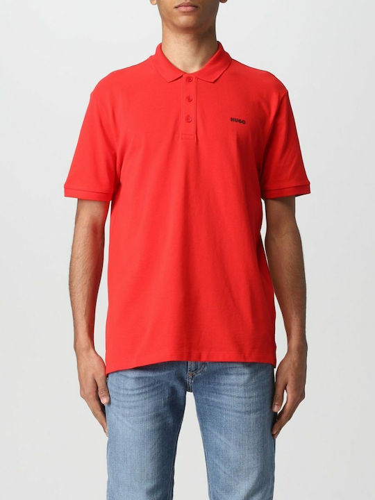 Hugo Herrenblusen Polo Kurzarm Rote
