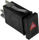 NTY Car Hazard Switch for Volkswagen Passat B5 7pin Black