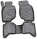 Novline Set of Front and Rear Mats 4pcs Tray Type for Toyota Hilux 2008+ Black