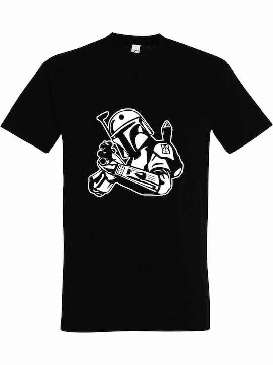 T-shirt Unisex " Mandalorian Warrior, Star Wars ", Black