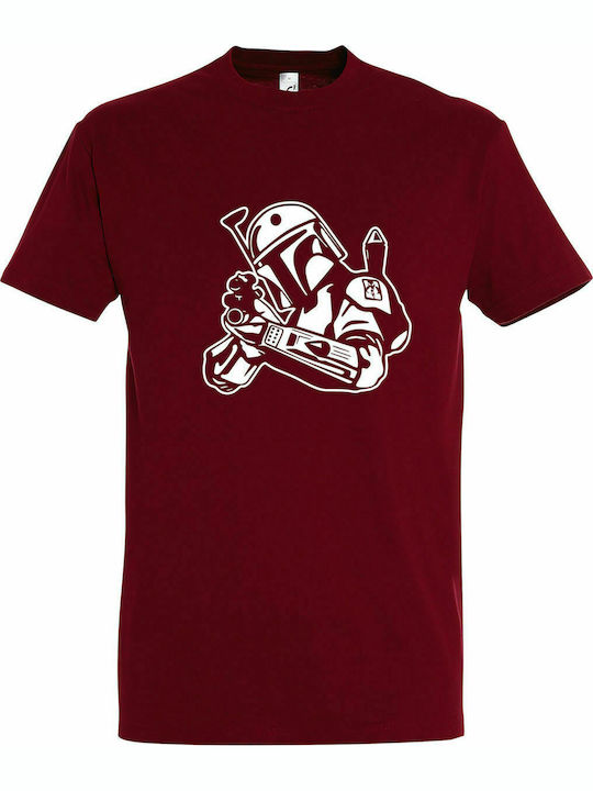 T-shirt unisex " Mandalorian Warrior, Star Wars ", Chili