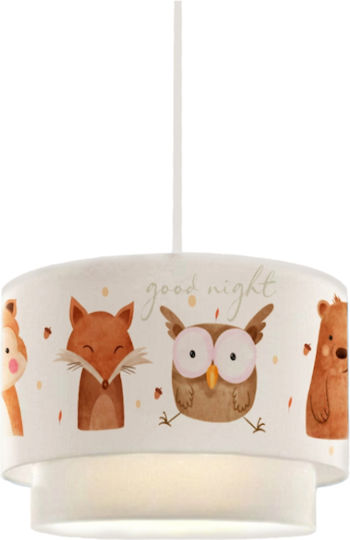 Megapap Peppa Einfaches Licht Kinderdeckenleuchte Deckenleuchte 60W mit Fassung E27 Animal Brown 30x20cm
