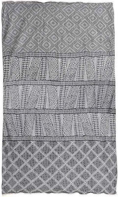 Inart Ble Beach Towel Cotton Gray 180x90cm.