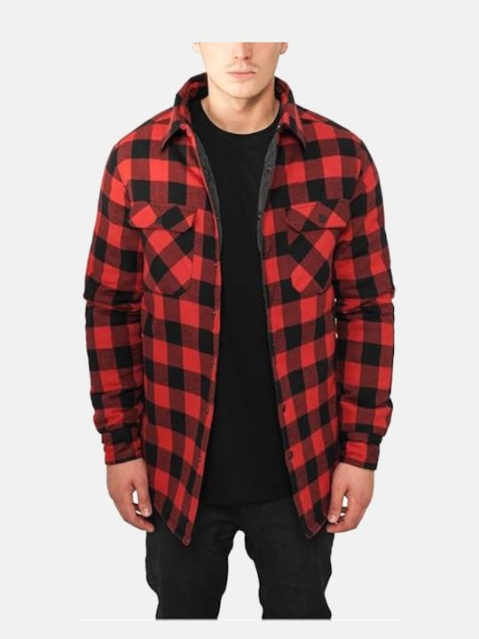 Langärmeliges Flanell Overshirt Geprüft Schwarz