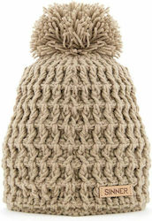 Sinner Nordic II Knitted Beanie Cap Brown SIWE-350-41