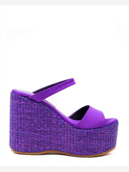 Women's Fabric Platform Shoes Purple